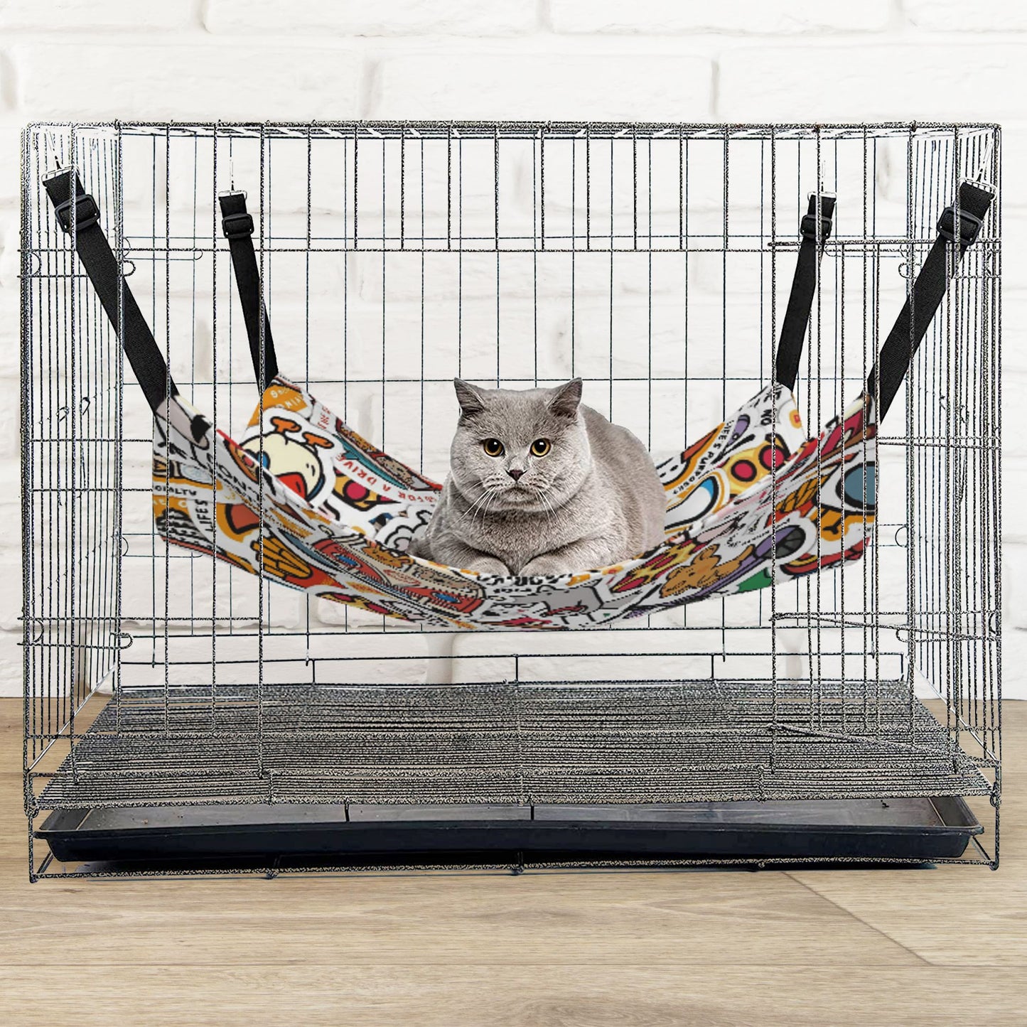 Cat Cartoon Hammock for Cage