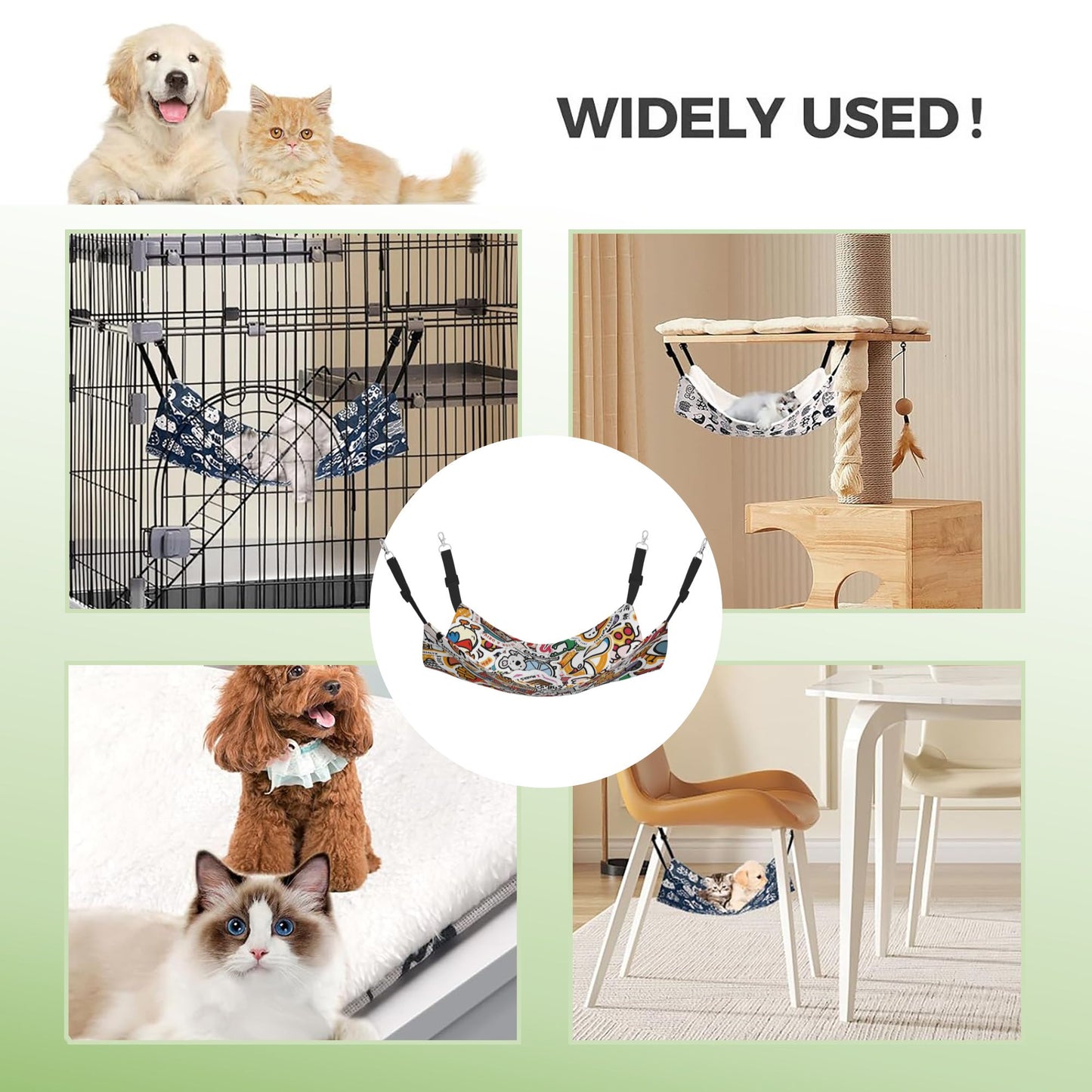 Cat Cartoon Hammock for Cage