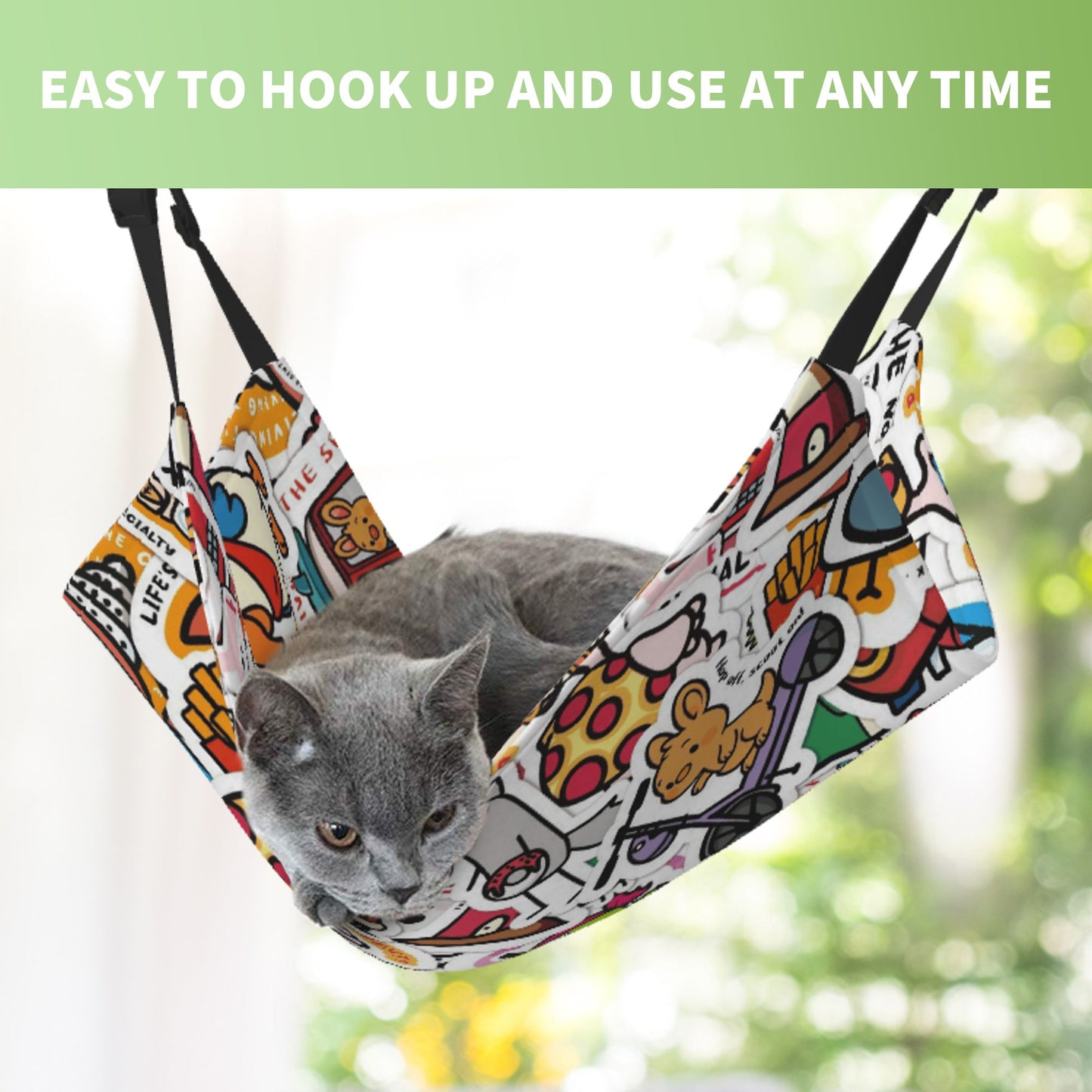 Cat Cartoon Hammock for Cage