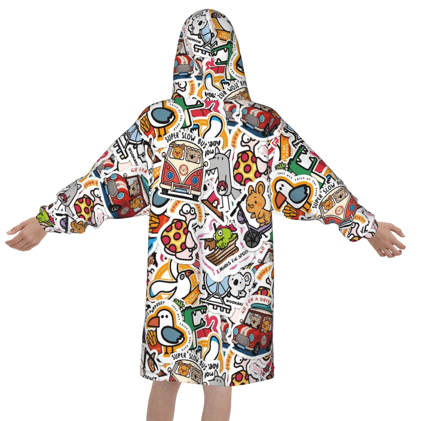 Kids Blanket Hoodie 320g Flannel