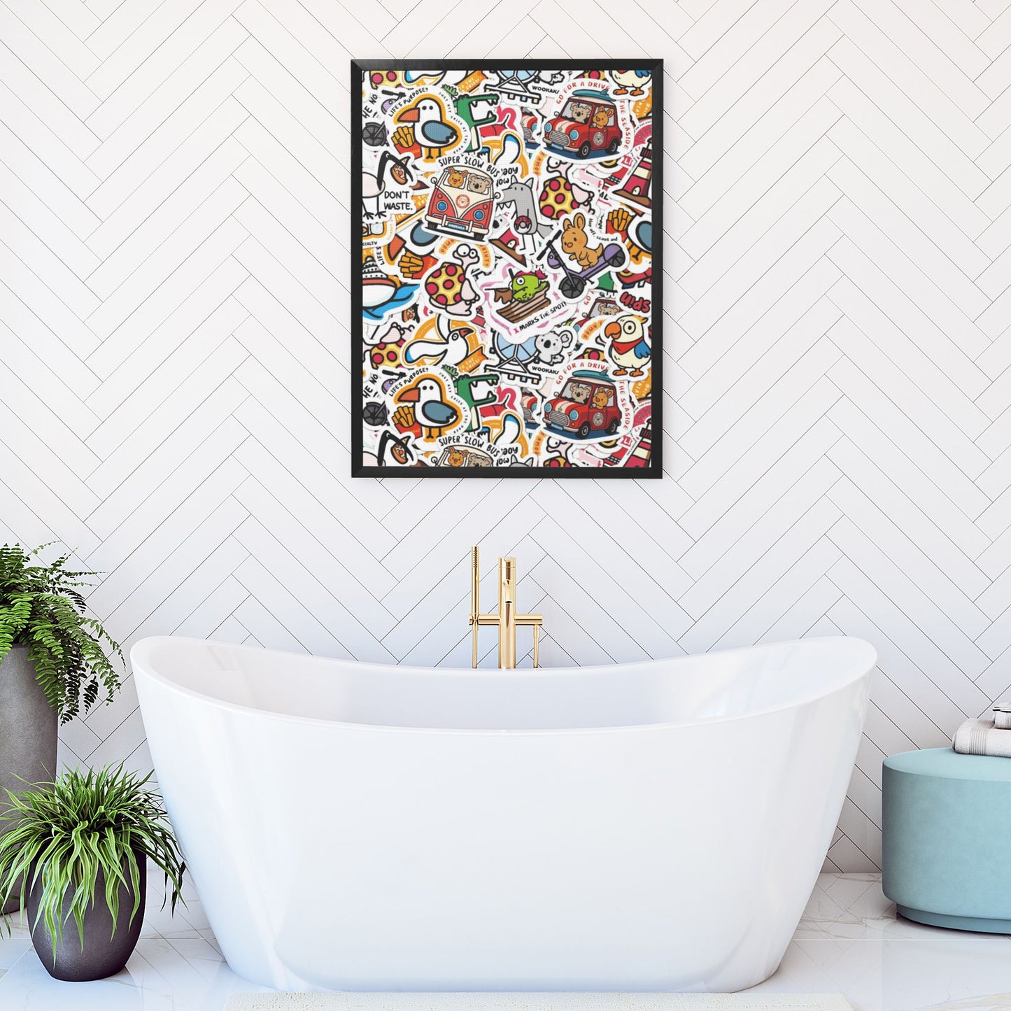 Black Frame Decorative Painting