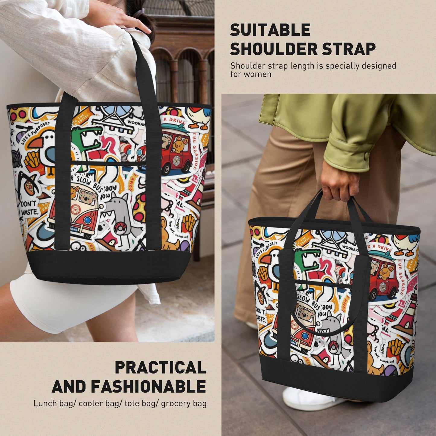 Large Capacity Insulated Tote Bag