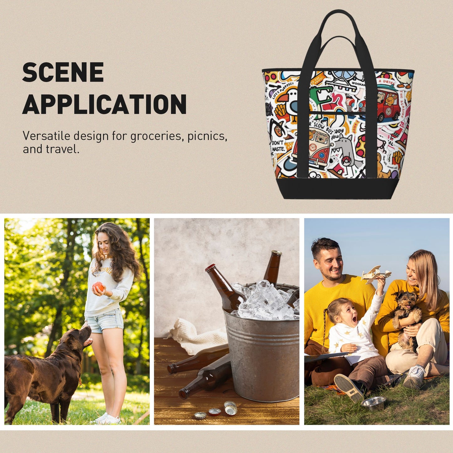 Large Capacity Insulated Tote Bag