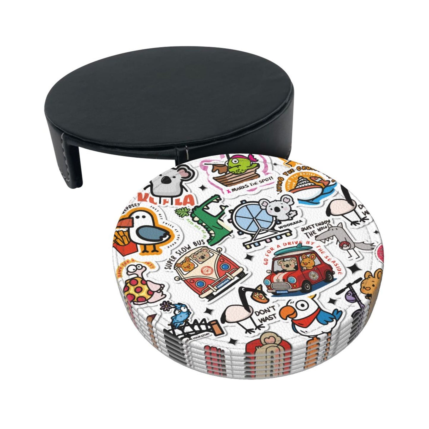 Leather Coaster 6PCS