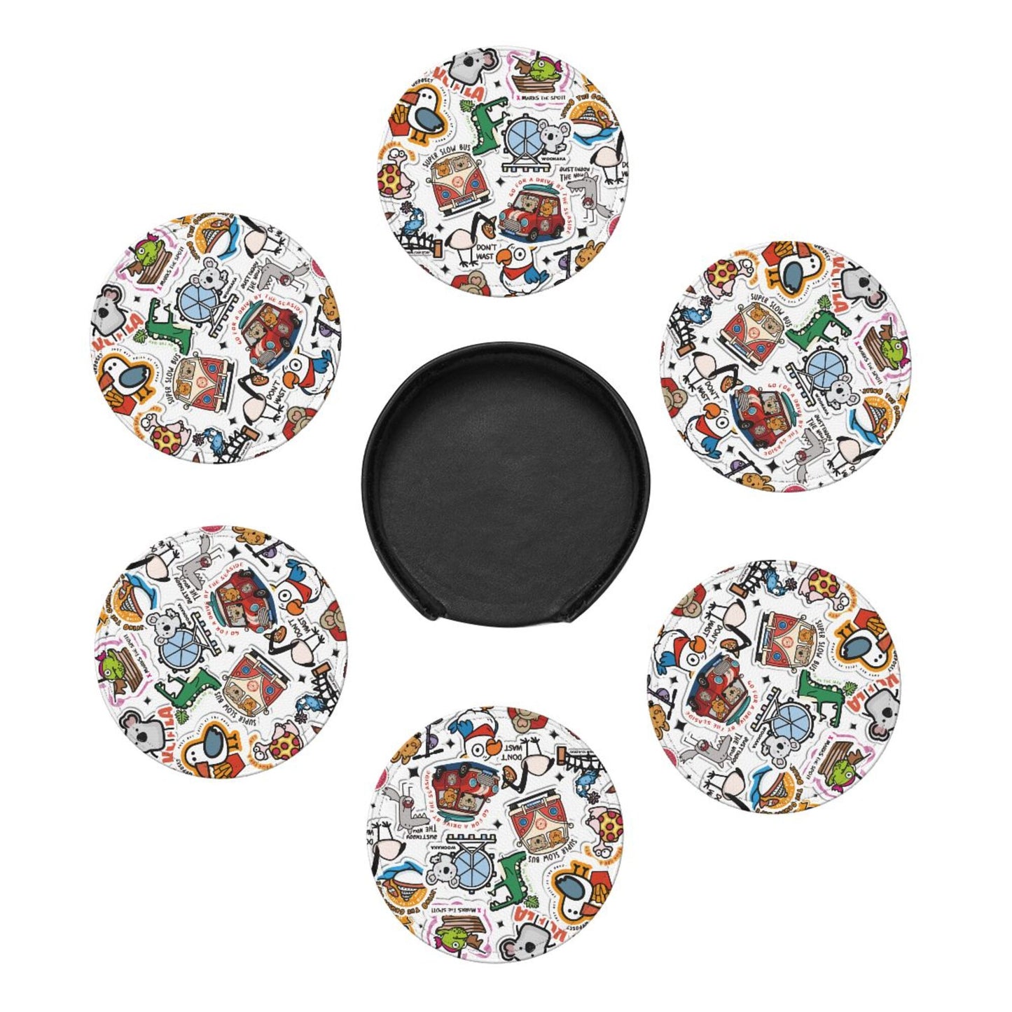 Leather Coaster 6PCS