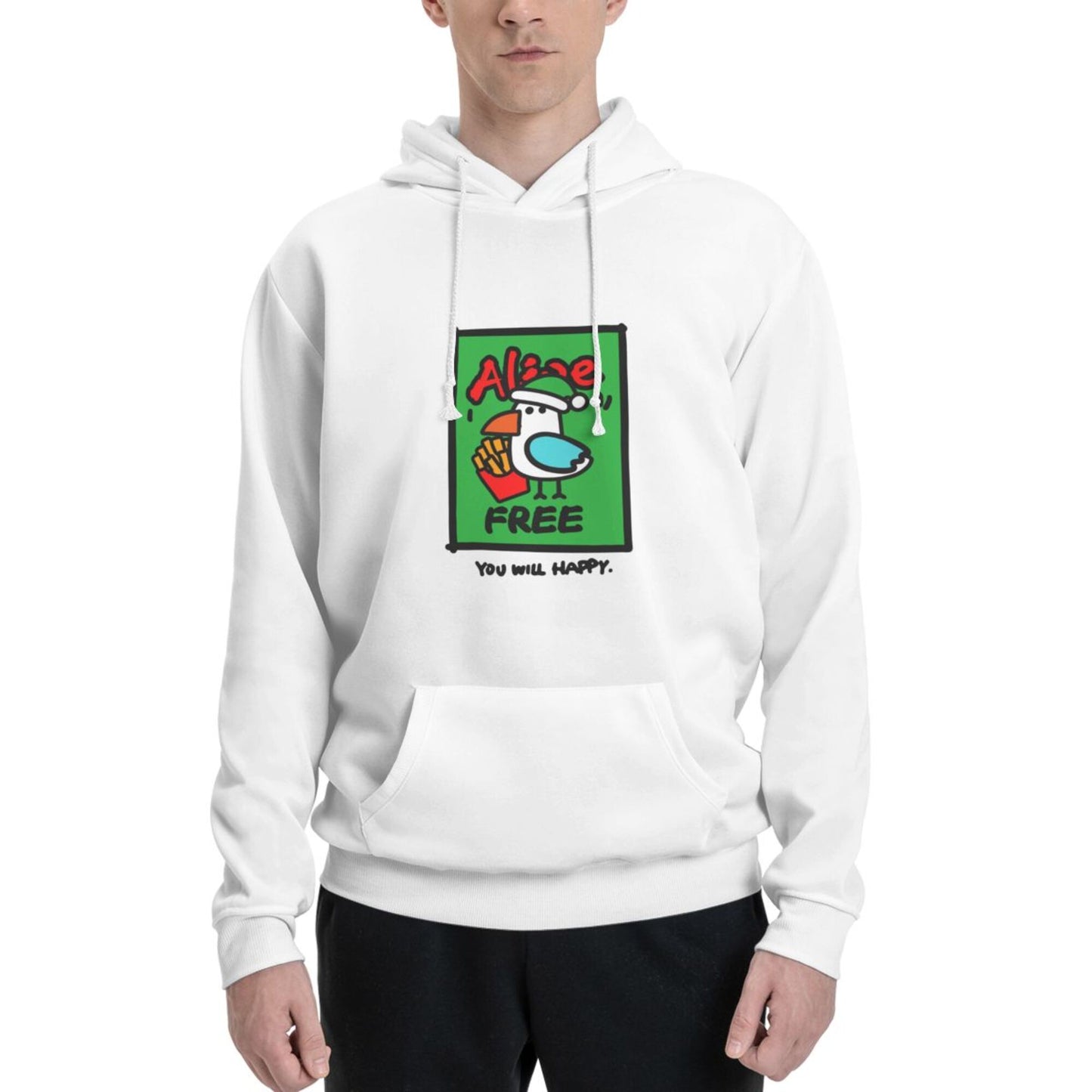 Cartoon Graphic Fleece Hoodie for Men and Women