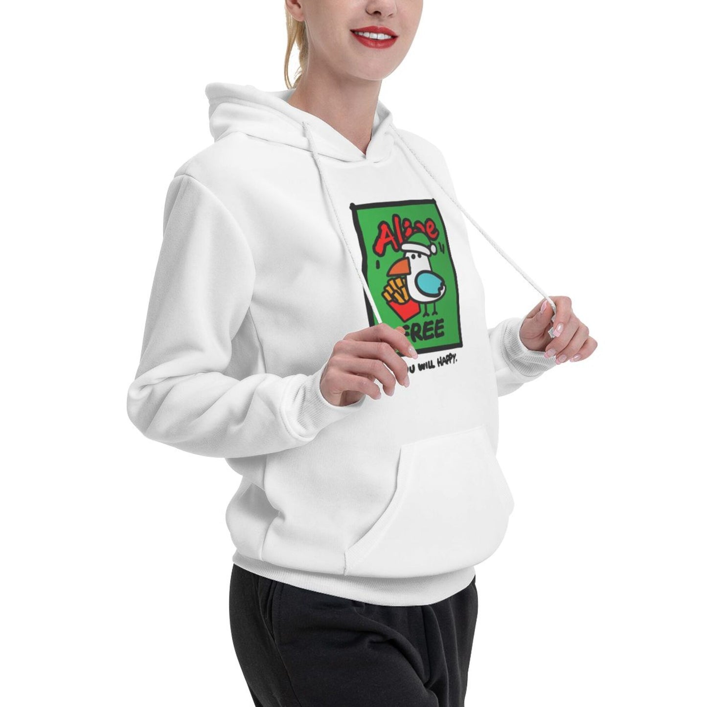 Cartoon Graphic Fleece Hoodie for Men and Women
