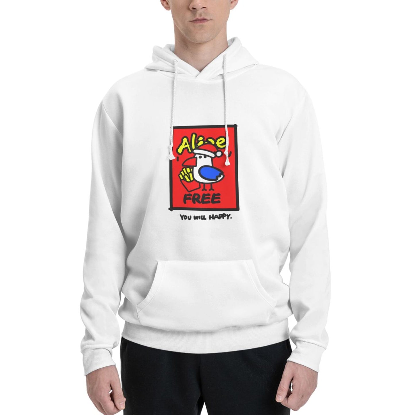 Cartoon Graphic Fleece Hoodie for Men and Women