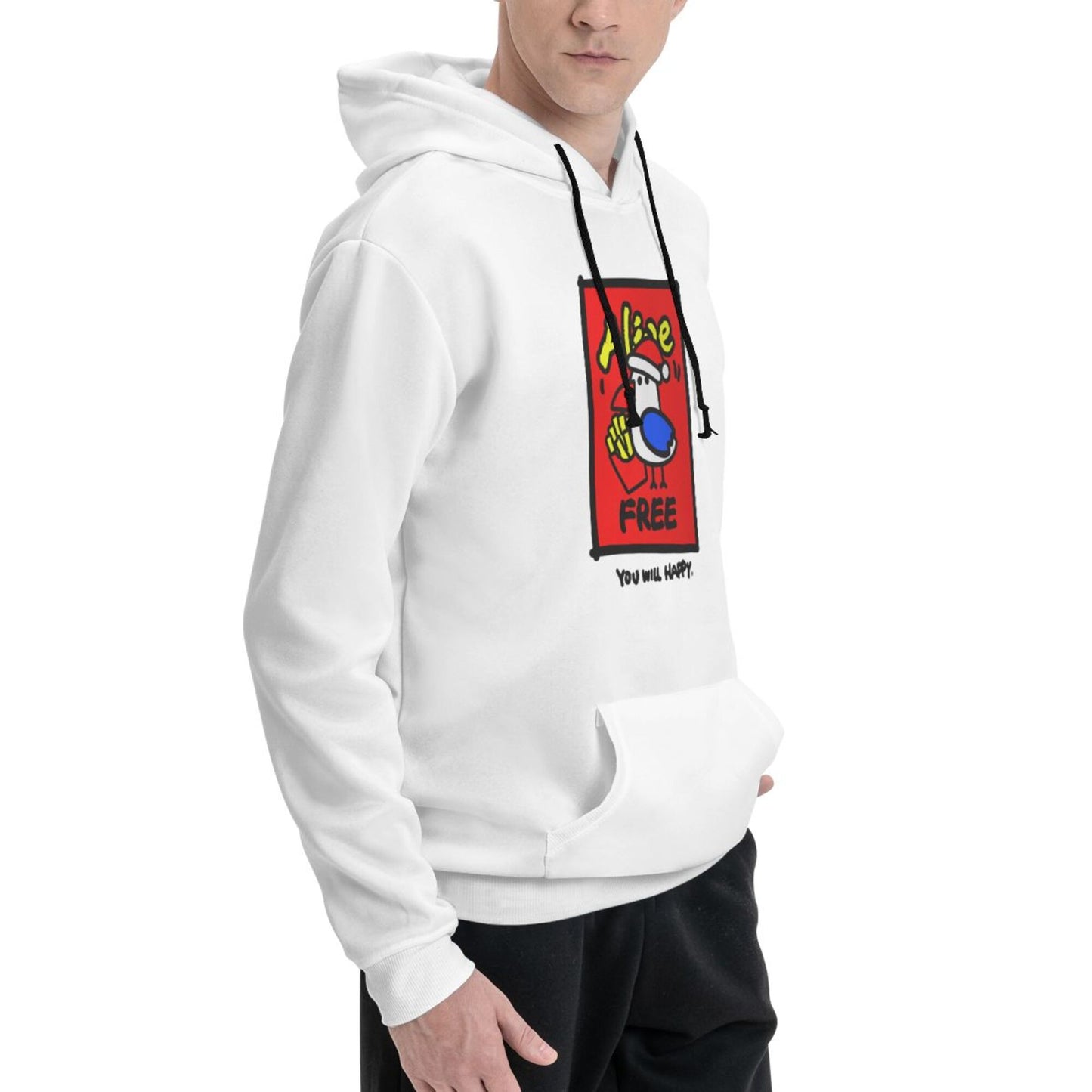 Cartoon Graphic Fleece Hoodie for Men and Women