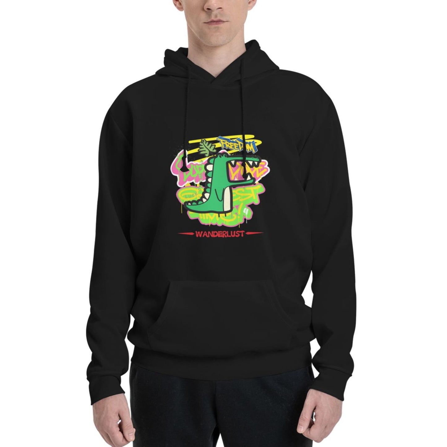 Cartoon Graphic Fleece Hoodie for Men and Women
