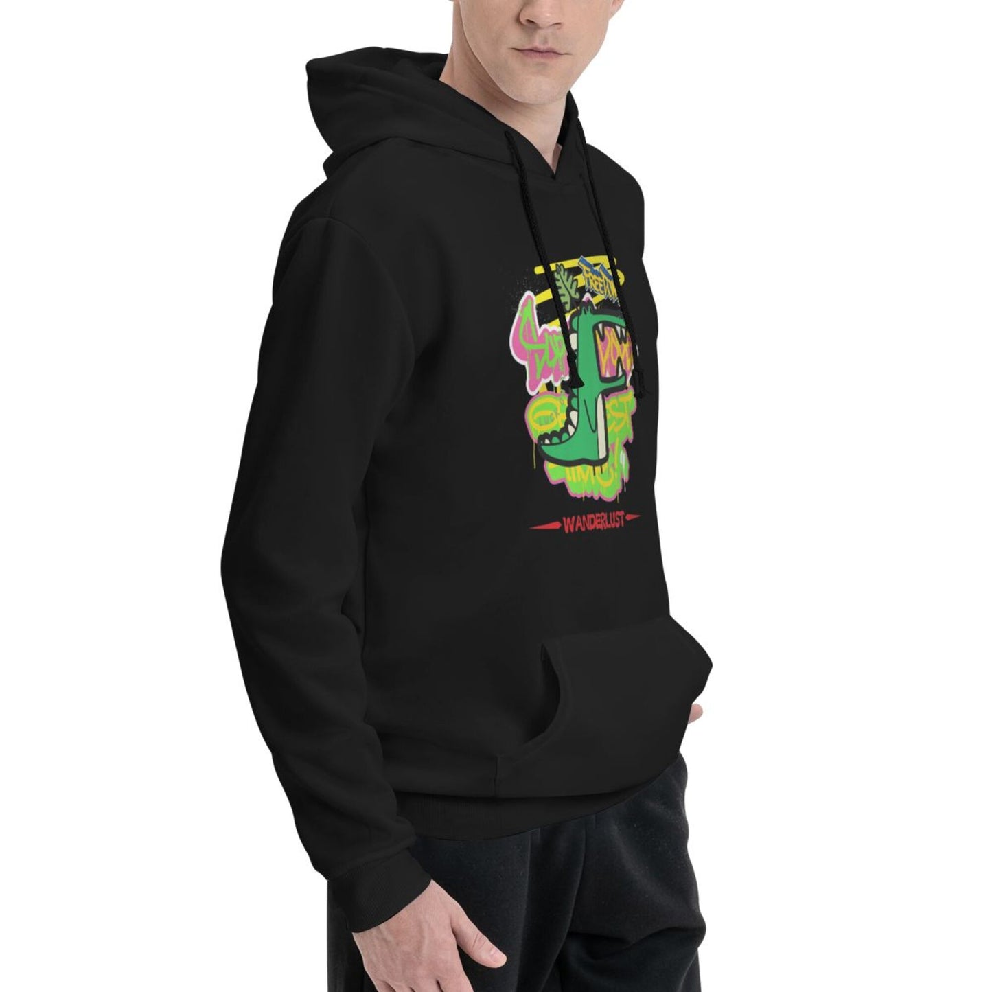 Cartoon Graphic Fleece Hoodie for Men and Women