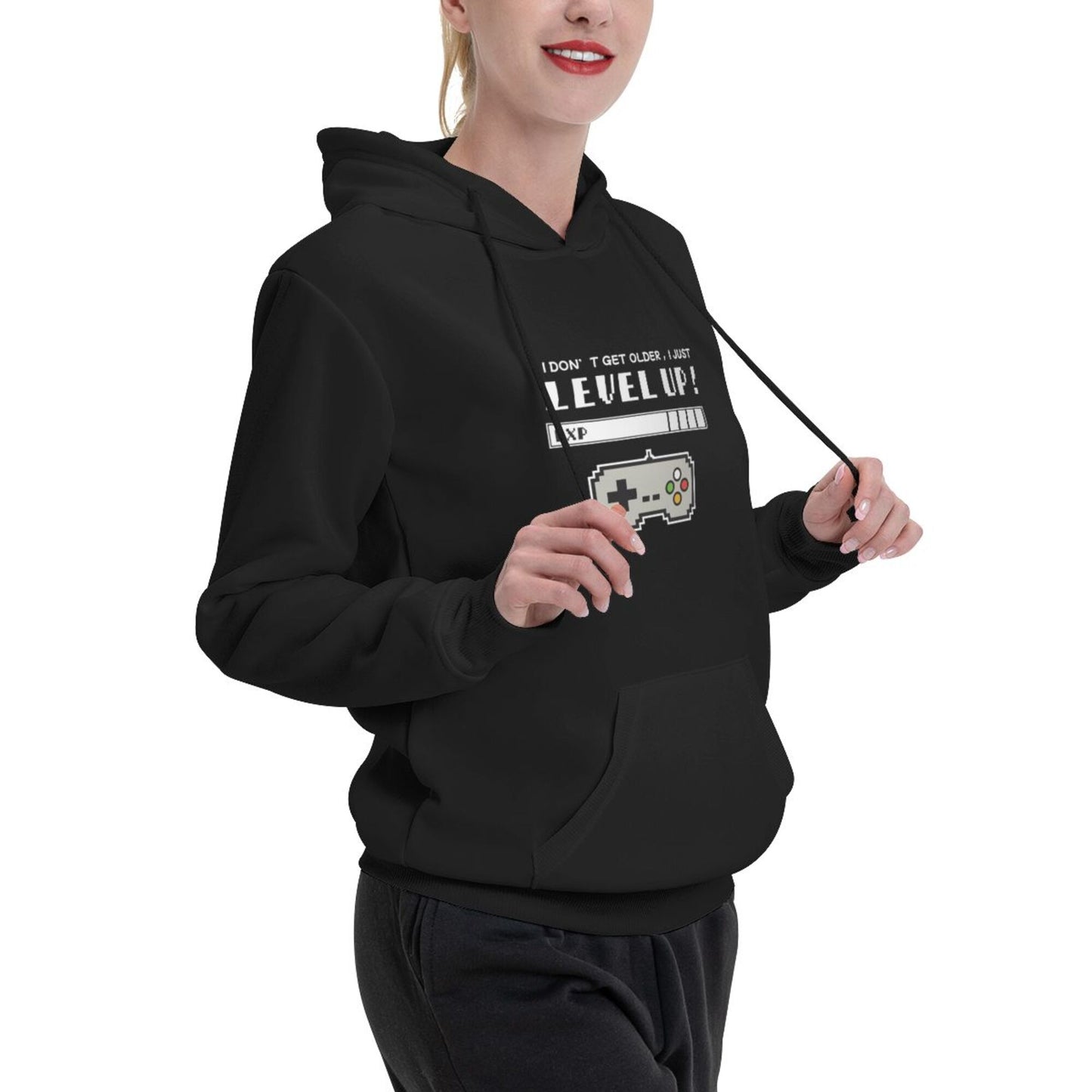 Womens Cartoon Graphic Fleece Hoodie