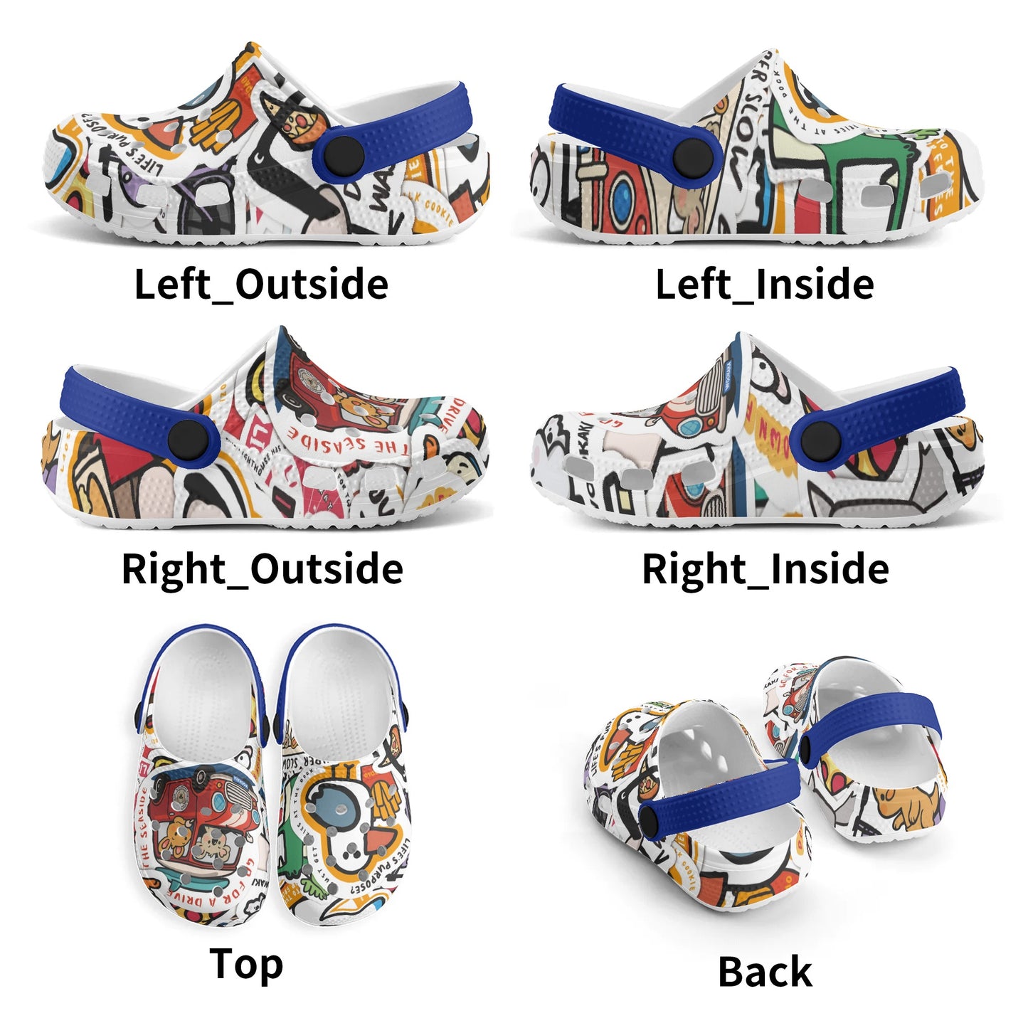 Kid's All Over Printing Classic Clogs