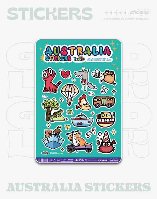 Australia's icon Stickers-Green