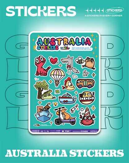 Australia's icon Stickers-Green