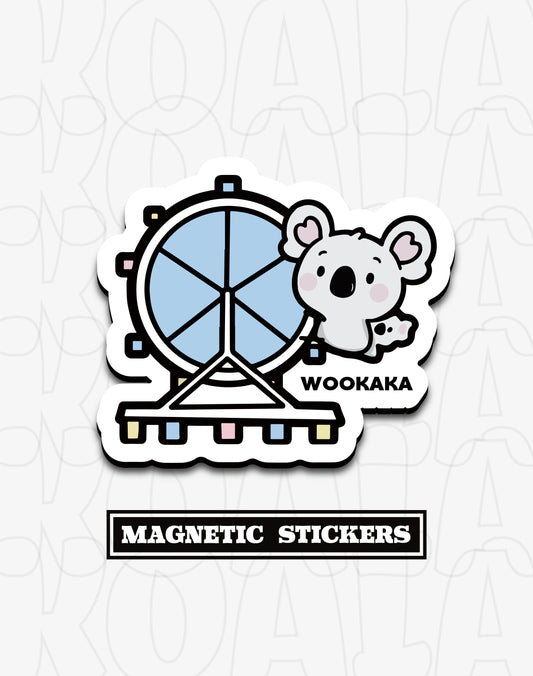 Ferris Wheel Koala Magnetic Stickers
