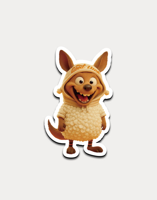 Super Smart Kangaroo Magnetic Sticker