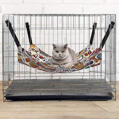 Cat Cartoon Hammock for Cage