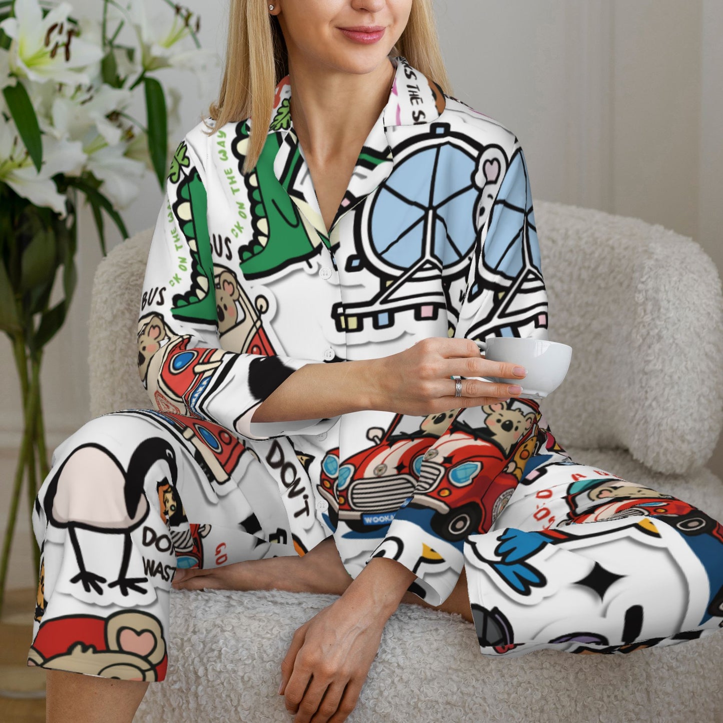 Women's Long-Sleeved Pajama Set