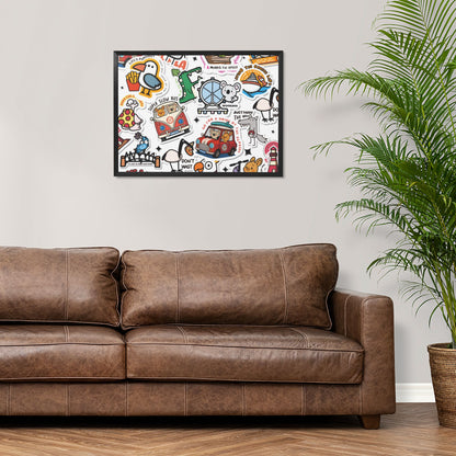 Black Frame Decorative Painting