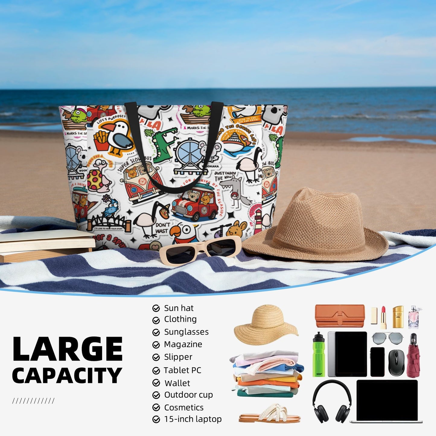 Large Capacity Beach Travel Bag