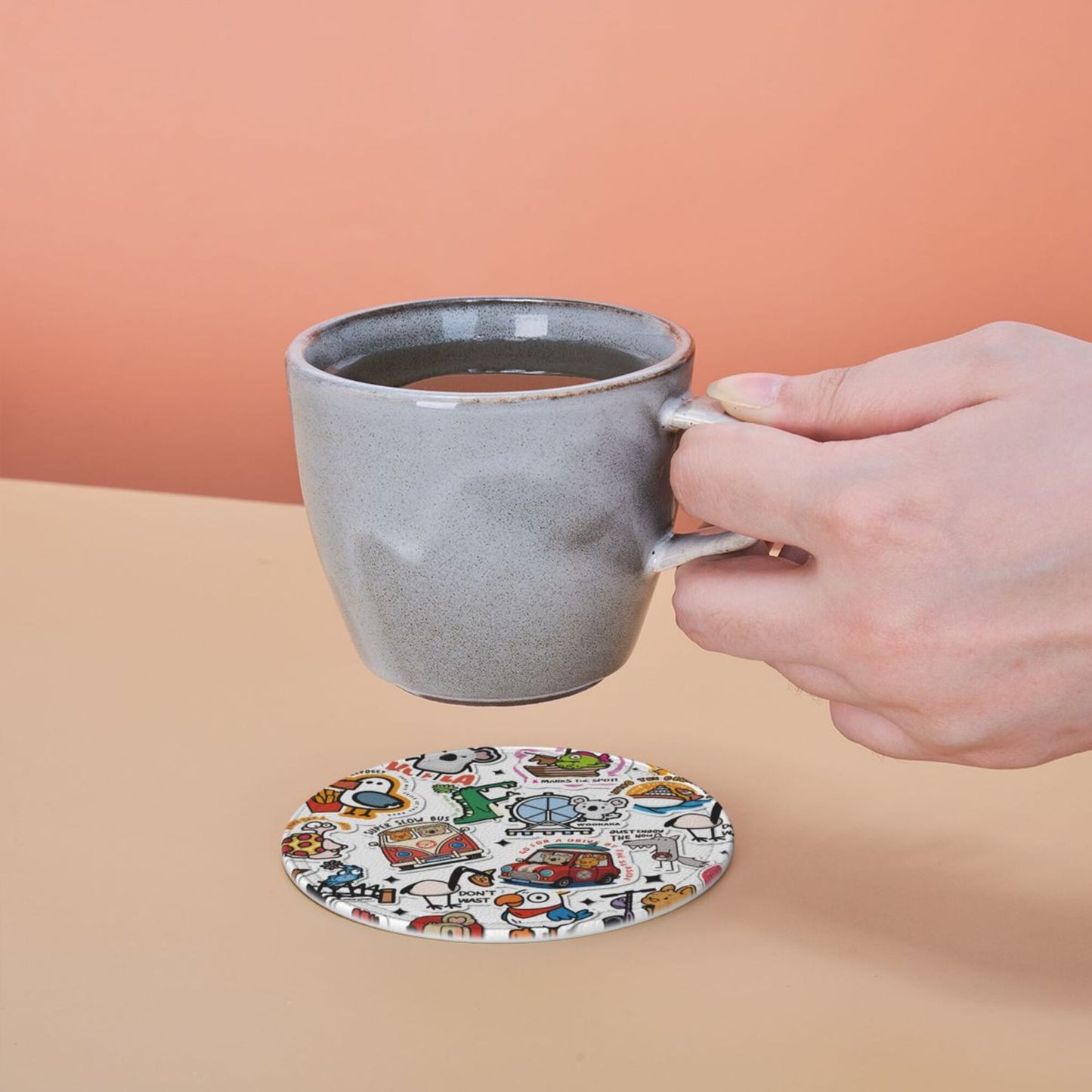 Leather Coaster 6PCS