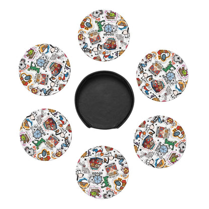 Leather Coaster 6PCS