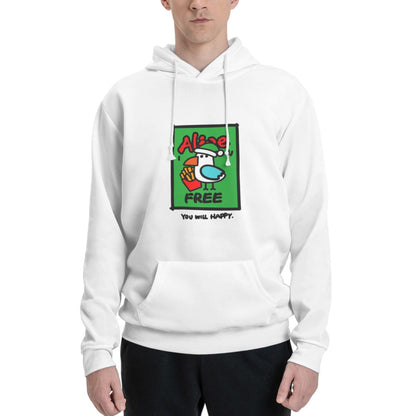 Cartoon Graphic Fleece Hoodie for Men and Women