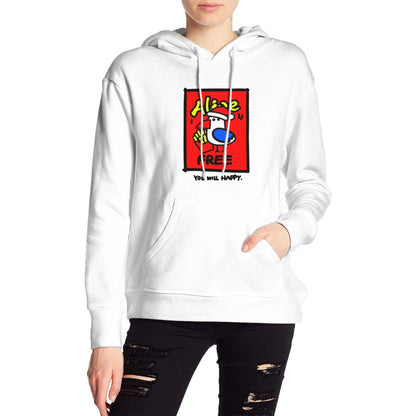 Cartoon Graphic Fleece Hoodie for Men and Women