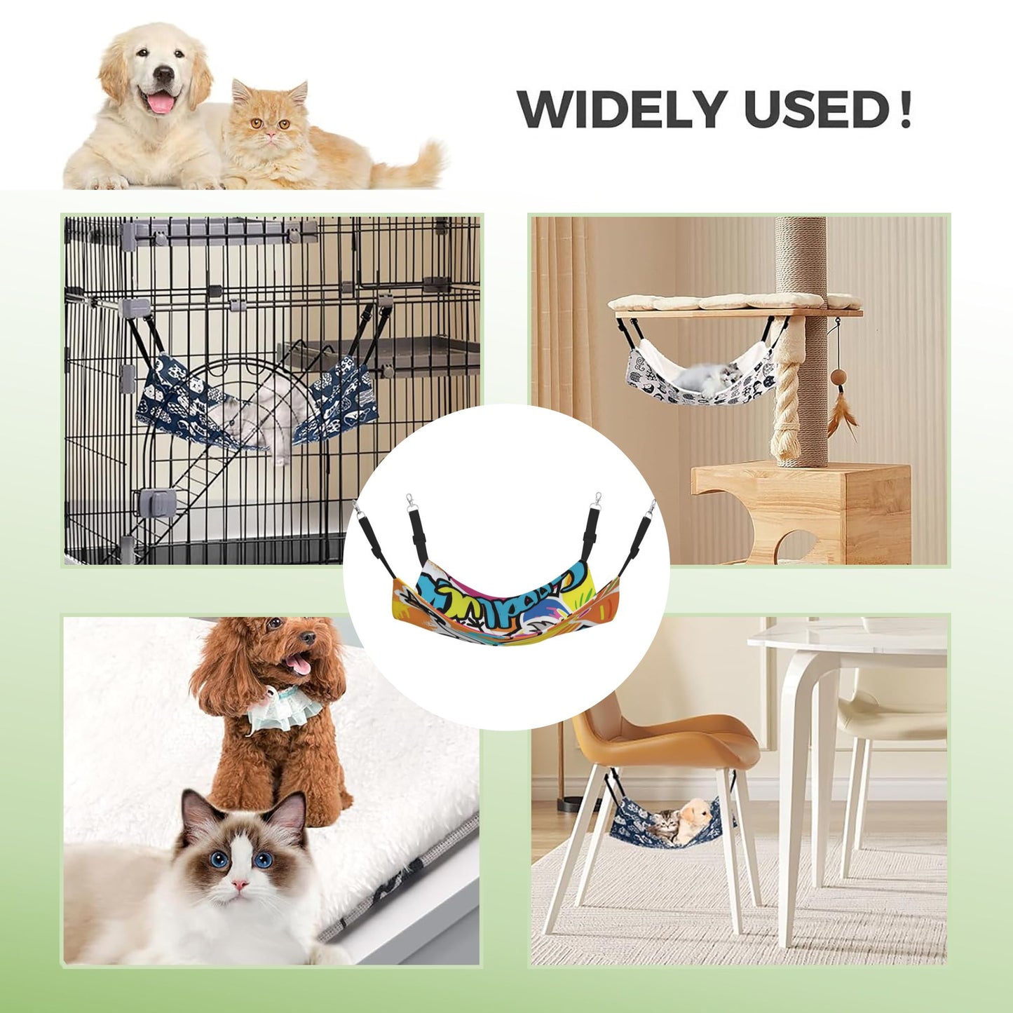 Cat Cartoon Hammock for Cage