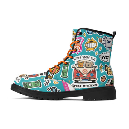 Upgrated Leather Black Outsole Boots
