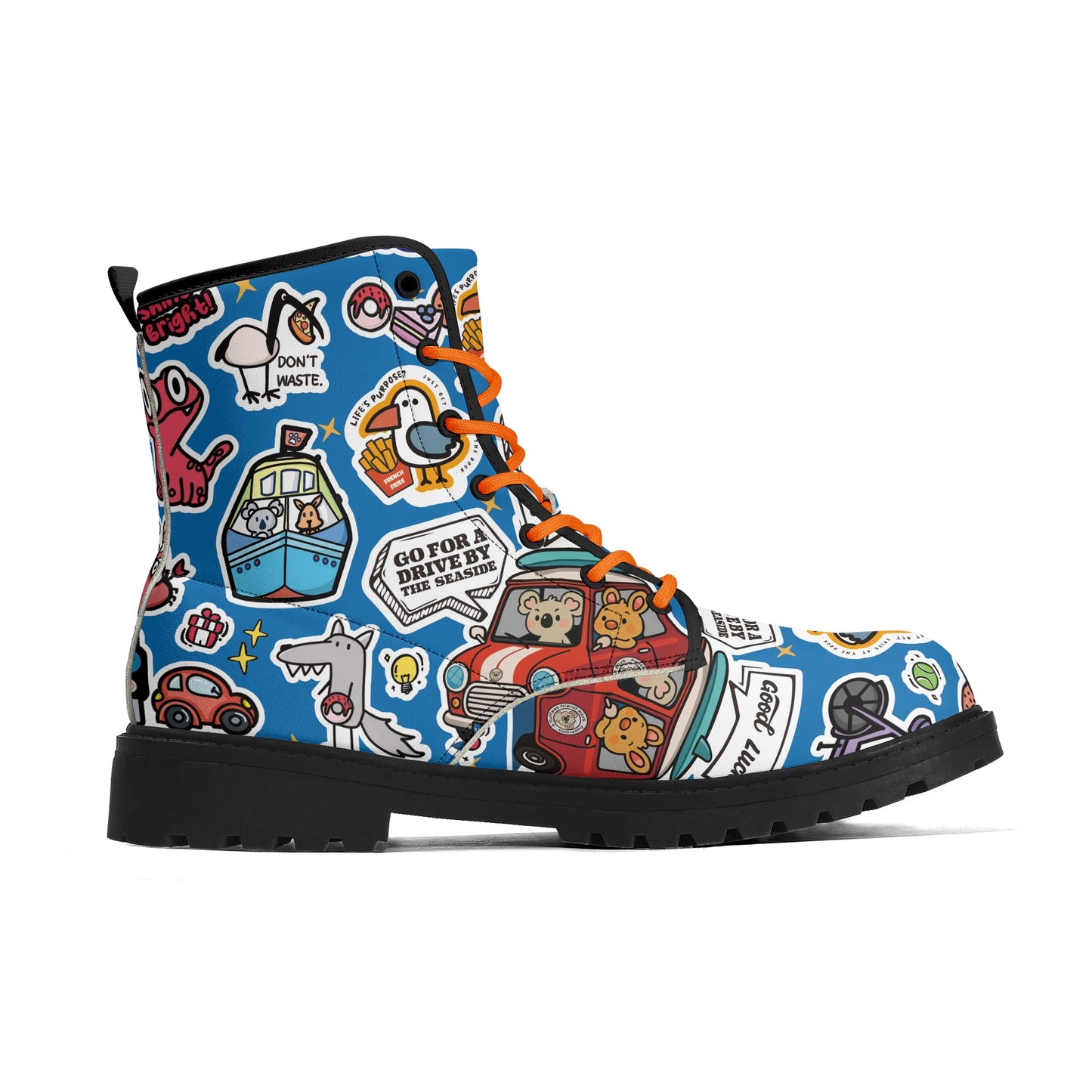 Upgrated Leather Black Outsole Boots